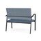 Lesro Newport 2 Seat Tandem Seating Metal Frame No Center Arms, Charcoal, RS Rain Song Back, MD Titan Seat NP1501 - alternate 2